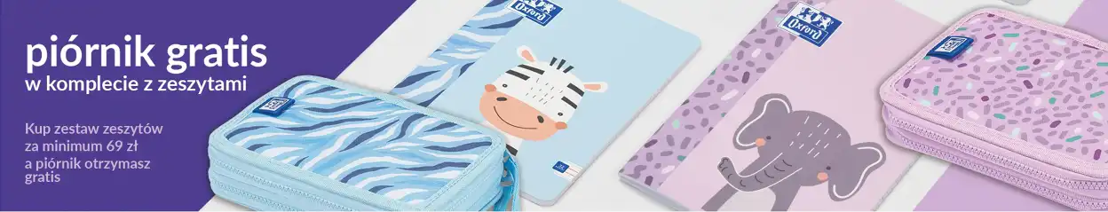 Piórnik gratis w komplecie z zeszytami